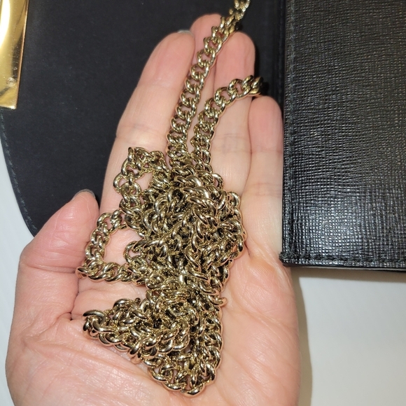 Furla mini metropolis bag purse  gold chain strap black leather - Picture 12 of 12